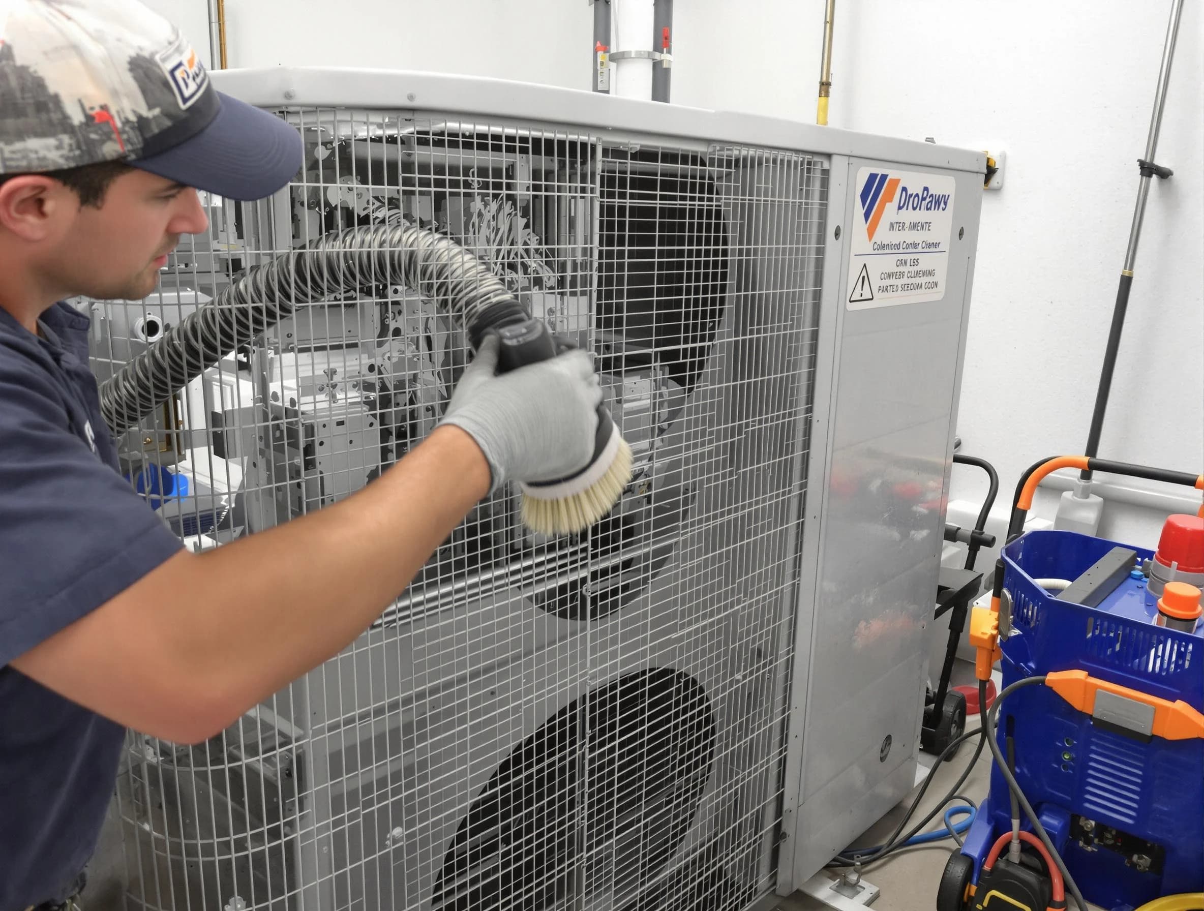 Meadow Lake Air Duct Cleaning specialist performing precision AC coil cleaning for improved system performance in Meadow Lake