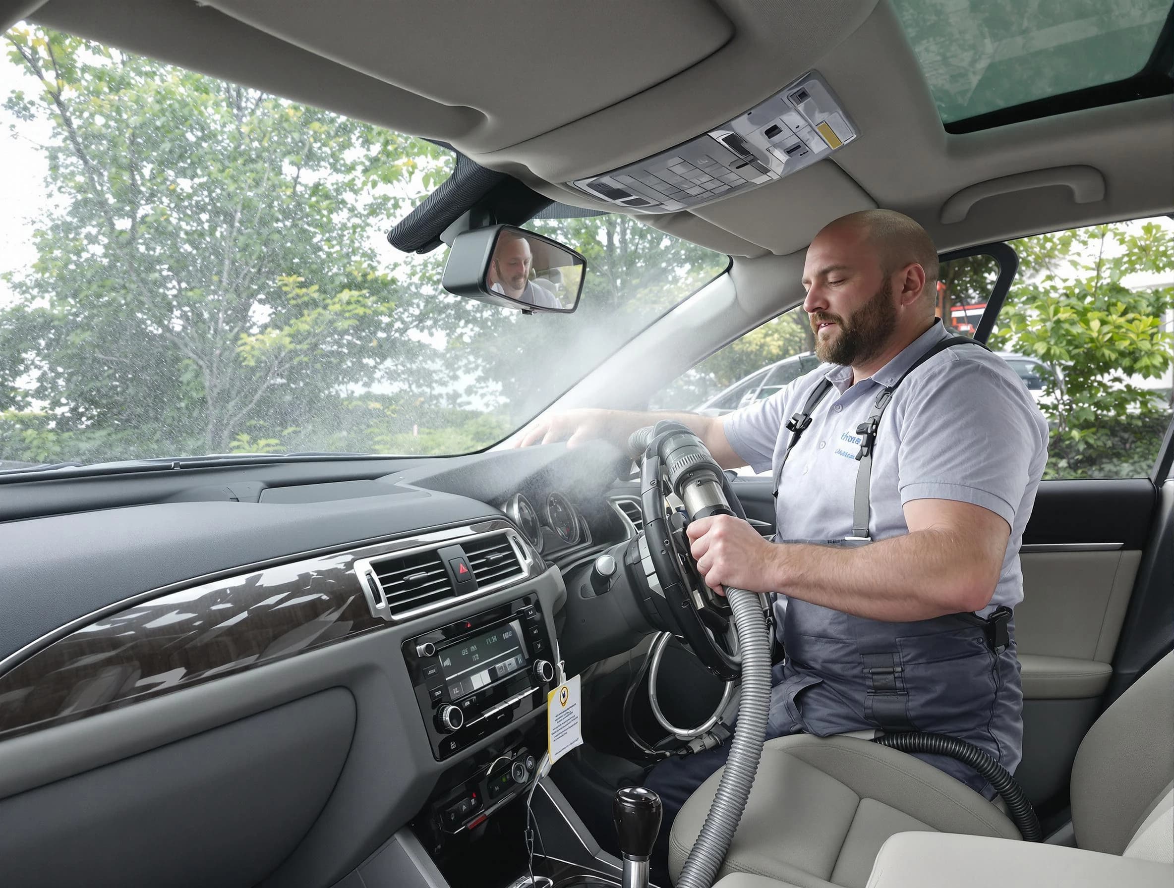 Meadow Lake Air Duct Cleaning specialist performing professional car duct cleaning in Meadow Lake