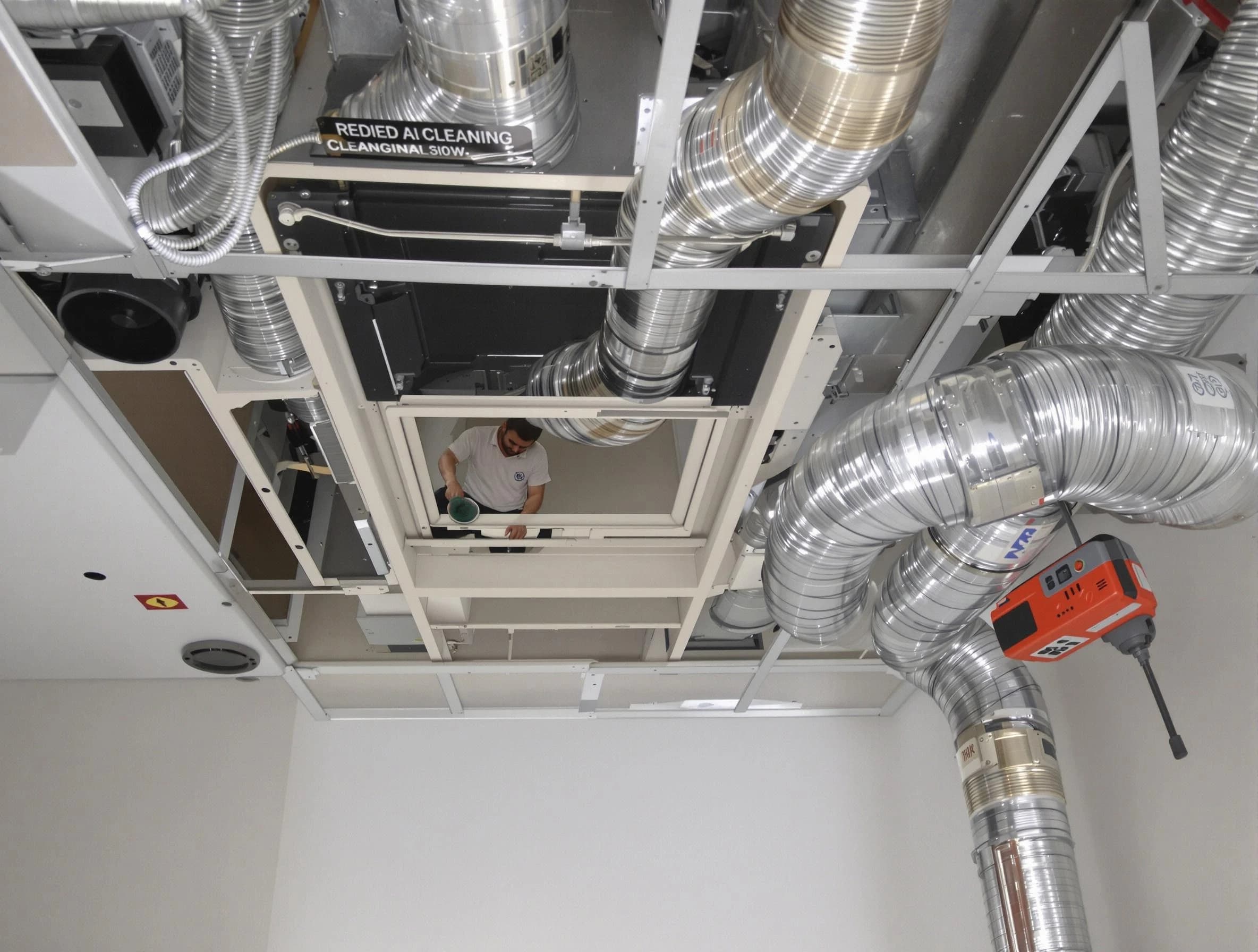 Meadow Lake Air Duct Cleaning technician performing detailed central duct system cleaning in Meadow Lake