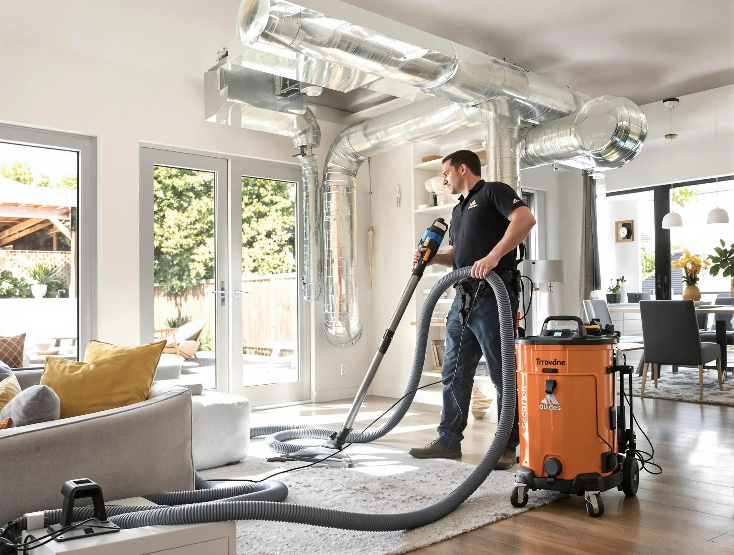 Meadow Lake Air Duct Cleaning specialist performing thorough residential duct cleaning using advanced equipment in Meadow Lake