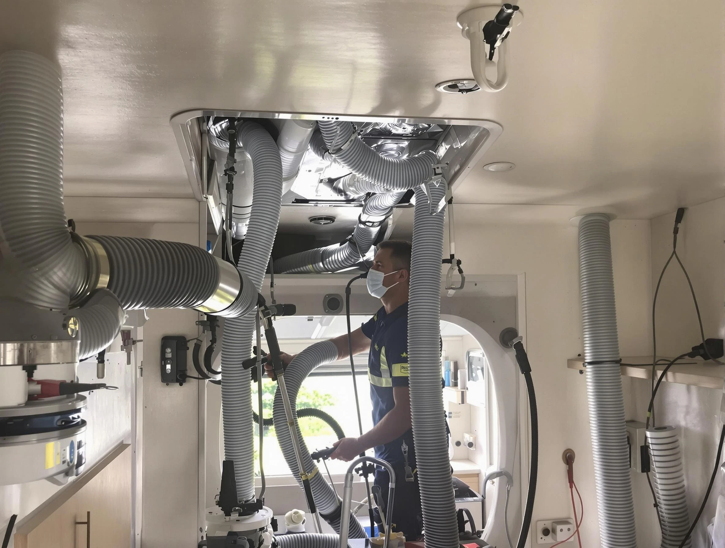 Meadow Lake Air Duct Cleaning specialist performing precise mobile home duct cleaning in Meadow Lake