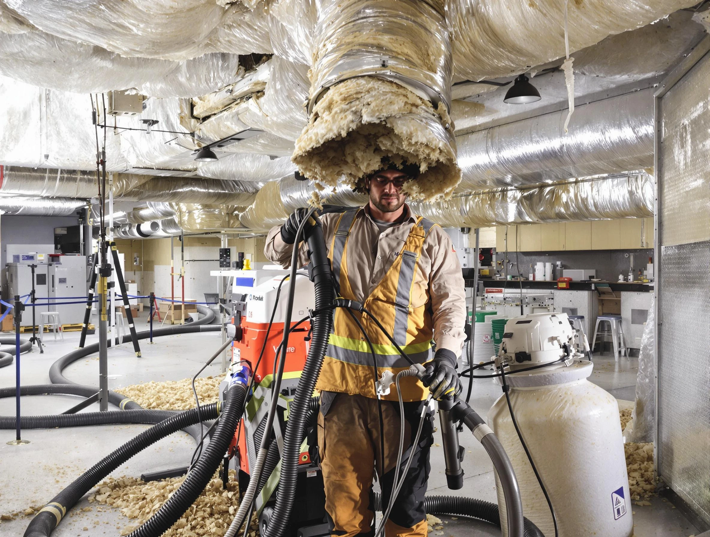 Professional vacuum insulation removal by Meadow Lake Air Duct Cleaning expert in Meadow Lake